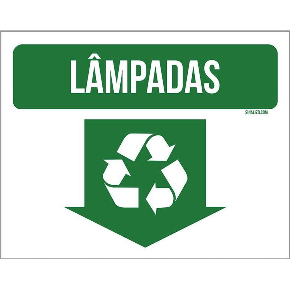 Kit 3 Placas Sinalização Lâmpadas