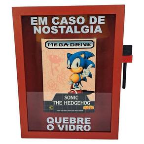 Quadro Decorativo Nostalgia Quebre Vidro Sonic The Hedgehog