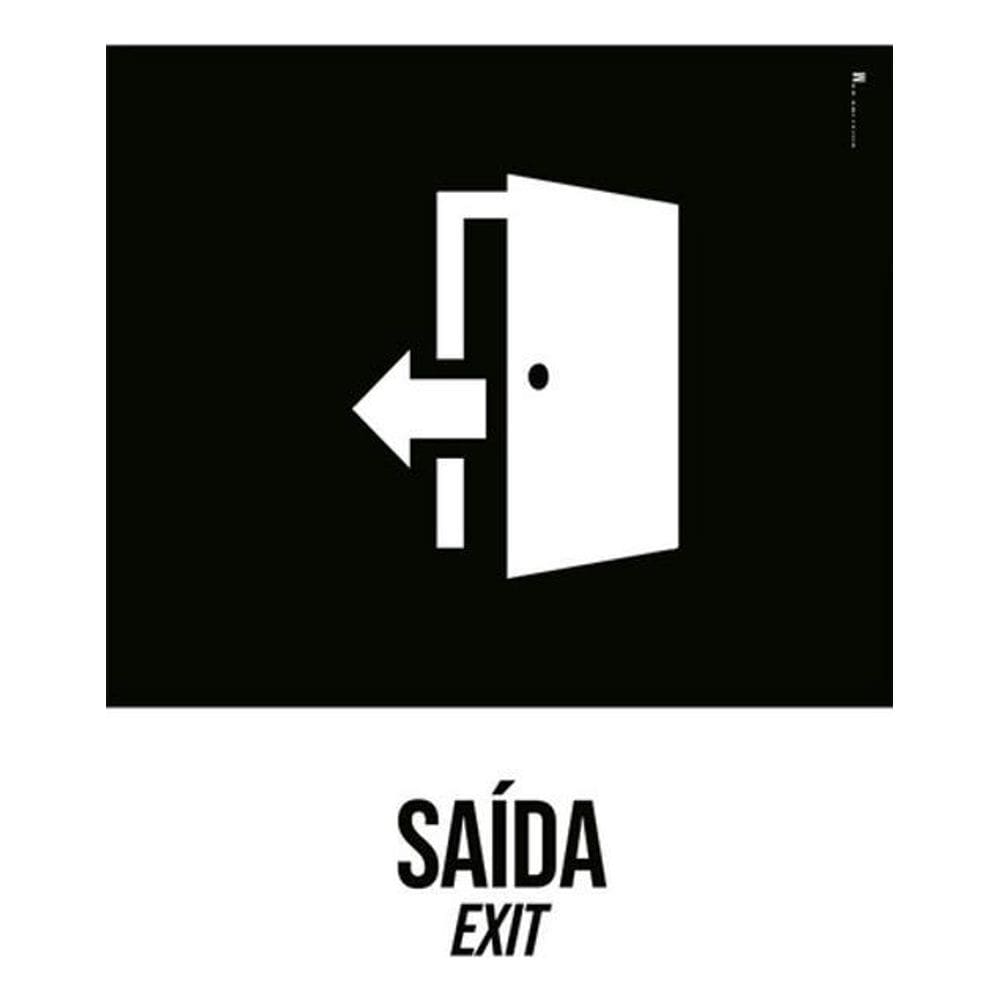 Kit 3 Placas Desenho - Saída Exit