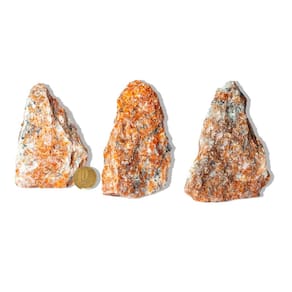 05 Calcita Laranja Pedra Pé Serrado Natural 300 a 400g TipoB