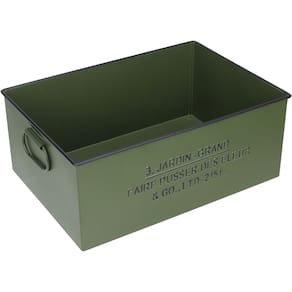 CAIXA DECORATIVA ORGANIZADORA HOME&CO METAL 12x30x21cm VERDE