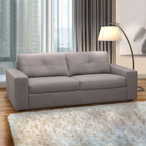 Sofá Decorativo Mendes 2 Lugares Sala De Estar 205cm Pés Em Madeira Couro Avelã G88 - Gran Belo