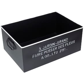 CAIXA DECORATIVA ORGANIZADORA HOME&CO METAL 12x30x21cm PRETO