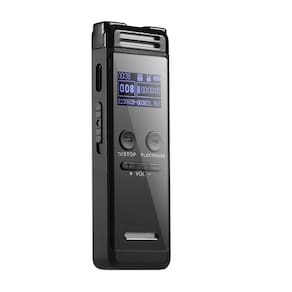 Gravador de voz digital Metyoxmmx 64GB com MP3 e senha