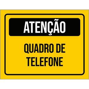 Placa De Sinalização - Atenção Quadro De Telefone 36X46
