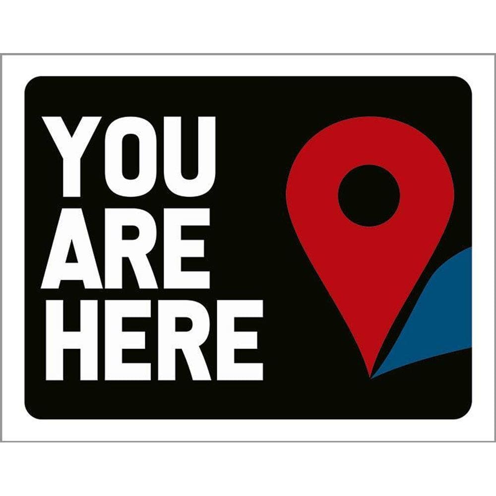 Placa Decorativa - You Are Here 36X46