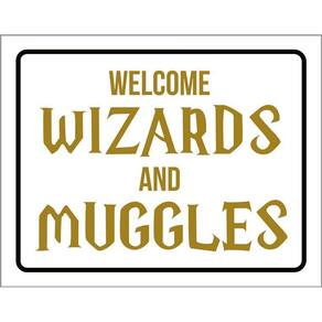 Kit 3 Placas Decorativa - Welcome Wizard Muggles