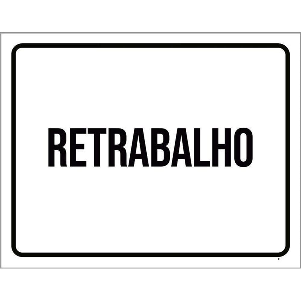 Kit 3 Placas Sinalização Setor Retrabalho
