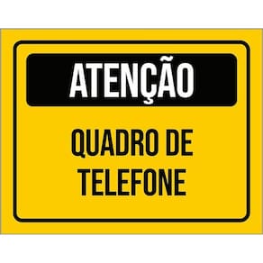 Placa De Sinalização - Atenção Quadro De Telefone 36X46