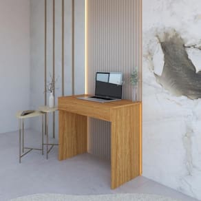 Mesa Escrivaninha Office Compacta Com 1 Gaveta - Natural
