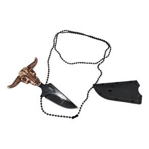 Mini Faca Push T Dagger Cranio Boi Fulltang Lâmina Lisa
