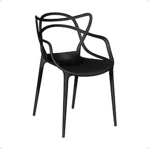 Cadeira De Jantar Allegra Prática Empilhável - Preto