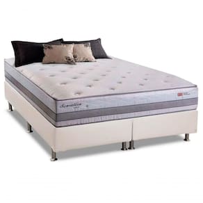Conjunto: Box + Colchão Herval Sensation Molas Maxspring King Size 193x203x77