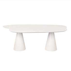 Mesa De Jantar 137x90 Cone Orgânica Nuvem Cor Branca