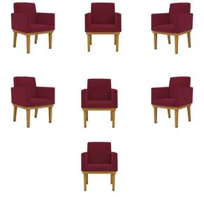 Kit 07 Poltronas Decorativa Reforçada - Balaqui Decor Marrom