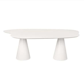 Mesa De Jantar 180x100 Cone Orgânica Nuvem Cor Branca