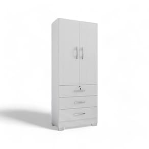 Roupeiro Paris 02 Portas E 02 Gavetas Branco