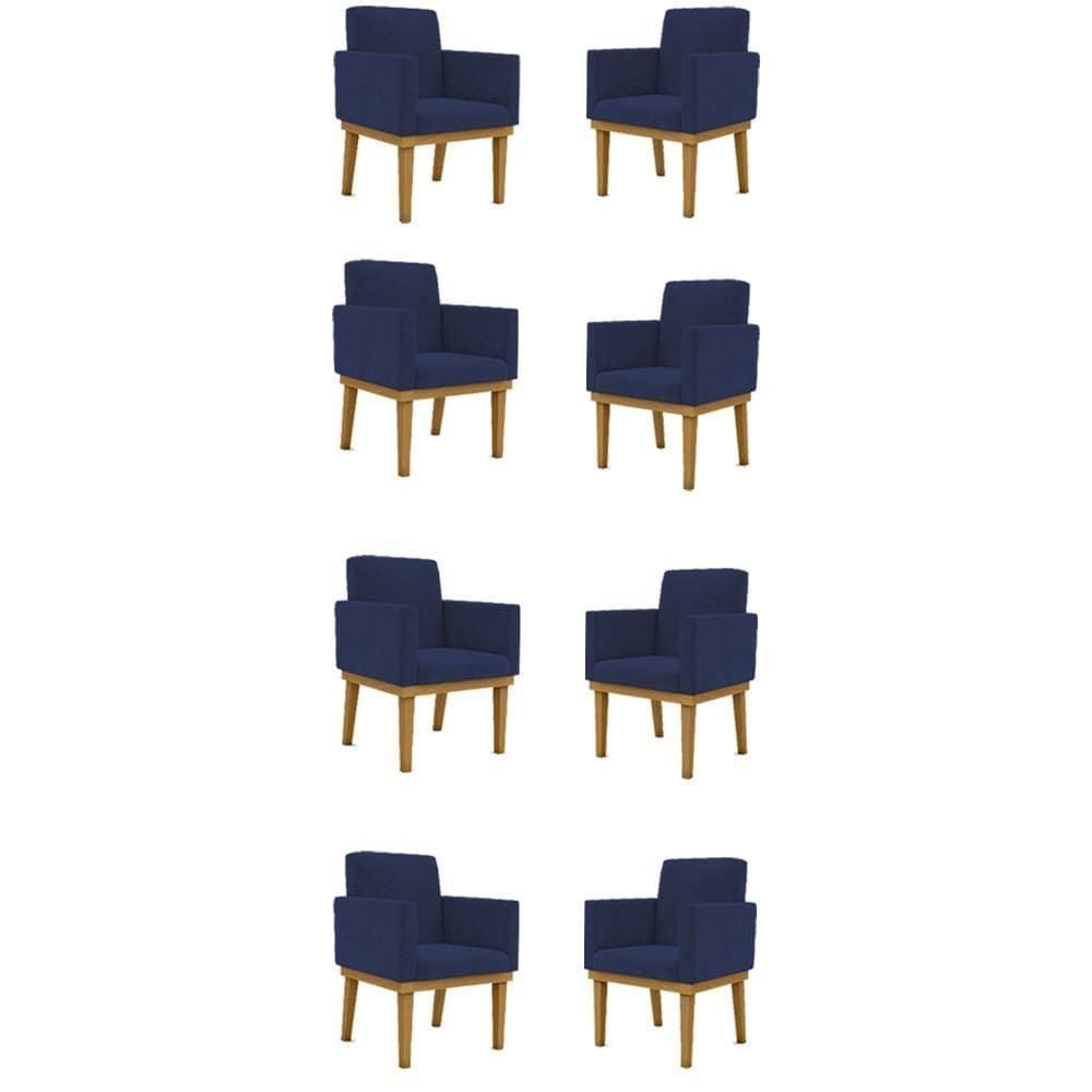 Kit 08 Poltronas Decorativa Reforçada - Balaqui Decor Azul Marinho
