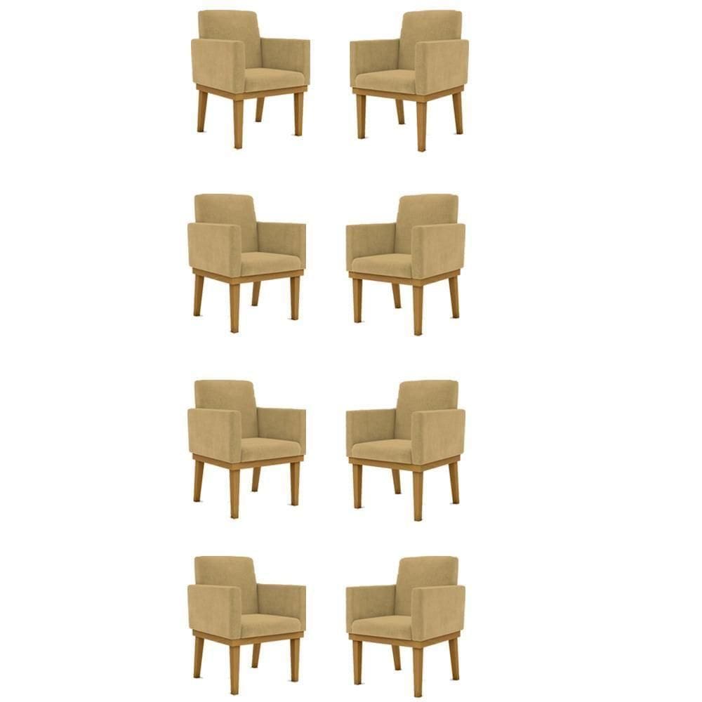 Kit 08 Poltronas Decorativa Reforçada - Balaqui Decor Capuccino
