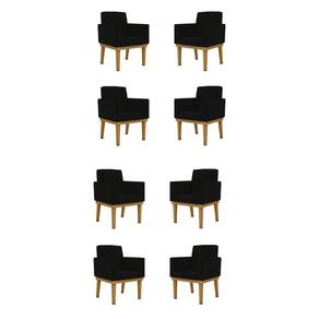 Kit 08 Poltronas Decorativa Reforçada - Balaqui Decor Preto