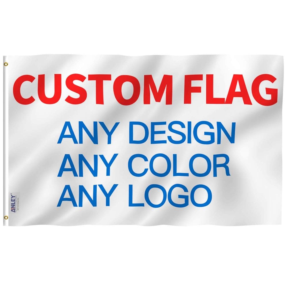 Bandeira personalizada Anley de dupla face, 150x240cm, poliéster ao ar livre