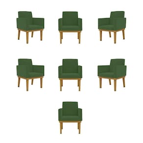 Kit 07 Poltronas Decorativa Reforçada - Balaqui Decor Verde