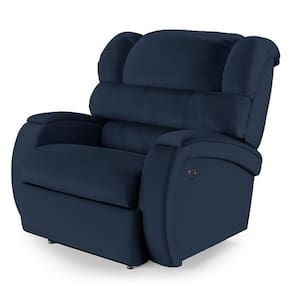 Poltrona Do Papai Reclinável Napoli Controle Power Elétrico Usb Pu Fh1 - D`rossi Cor Azul