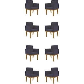 Kit 08 Poltronas Decorativa Reforçada - Balaqui Decor Cinza