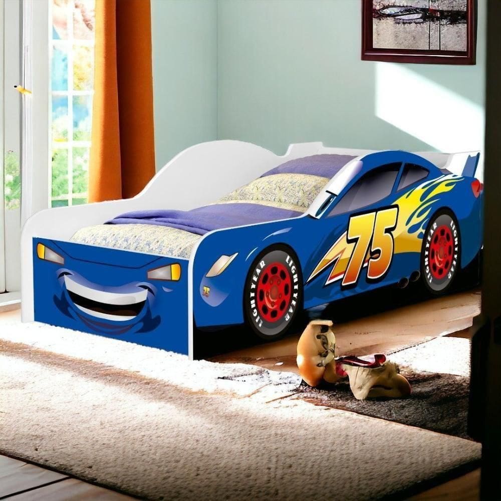 Cama Infantil Carro Blue Com Colchão Cambel