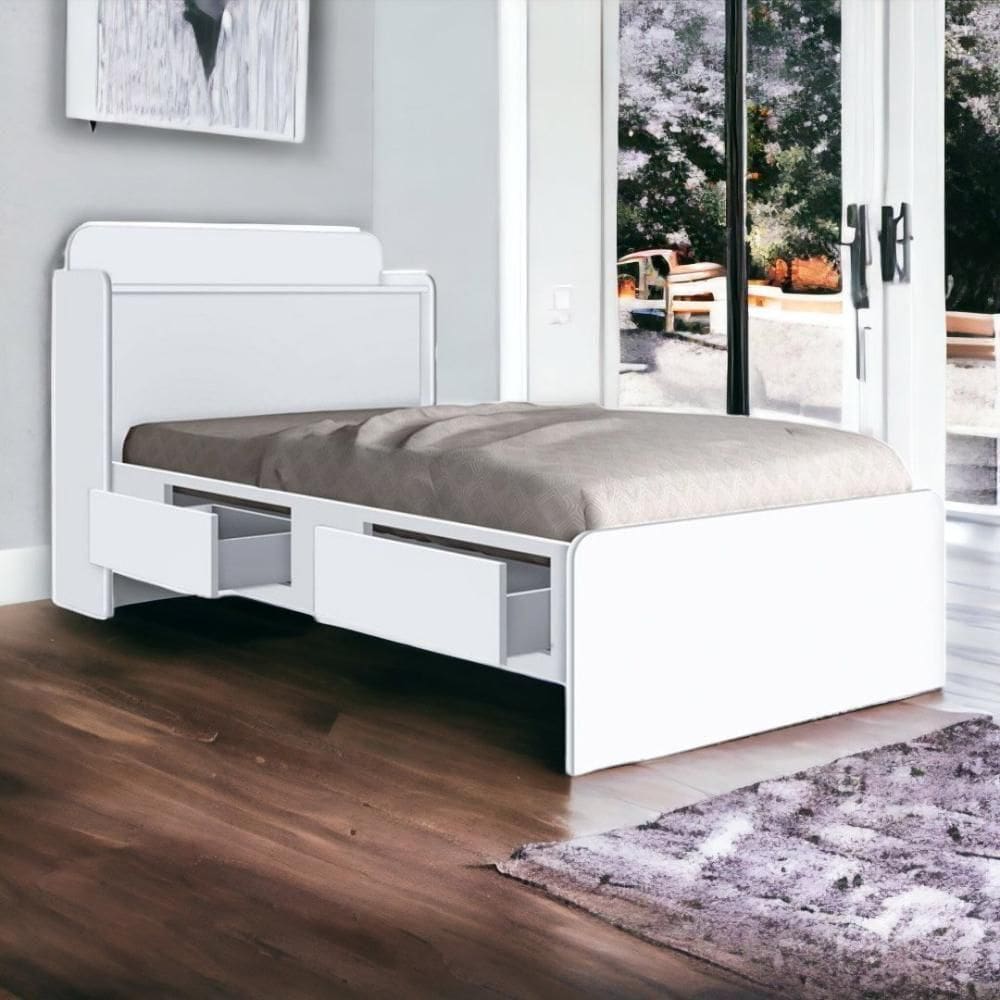 Cama Tamires Baú Branco