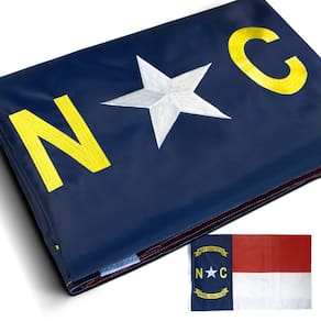 Bandeira da série Anley EverStrong bordada da Carolina do Norte 3x5f