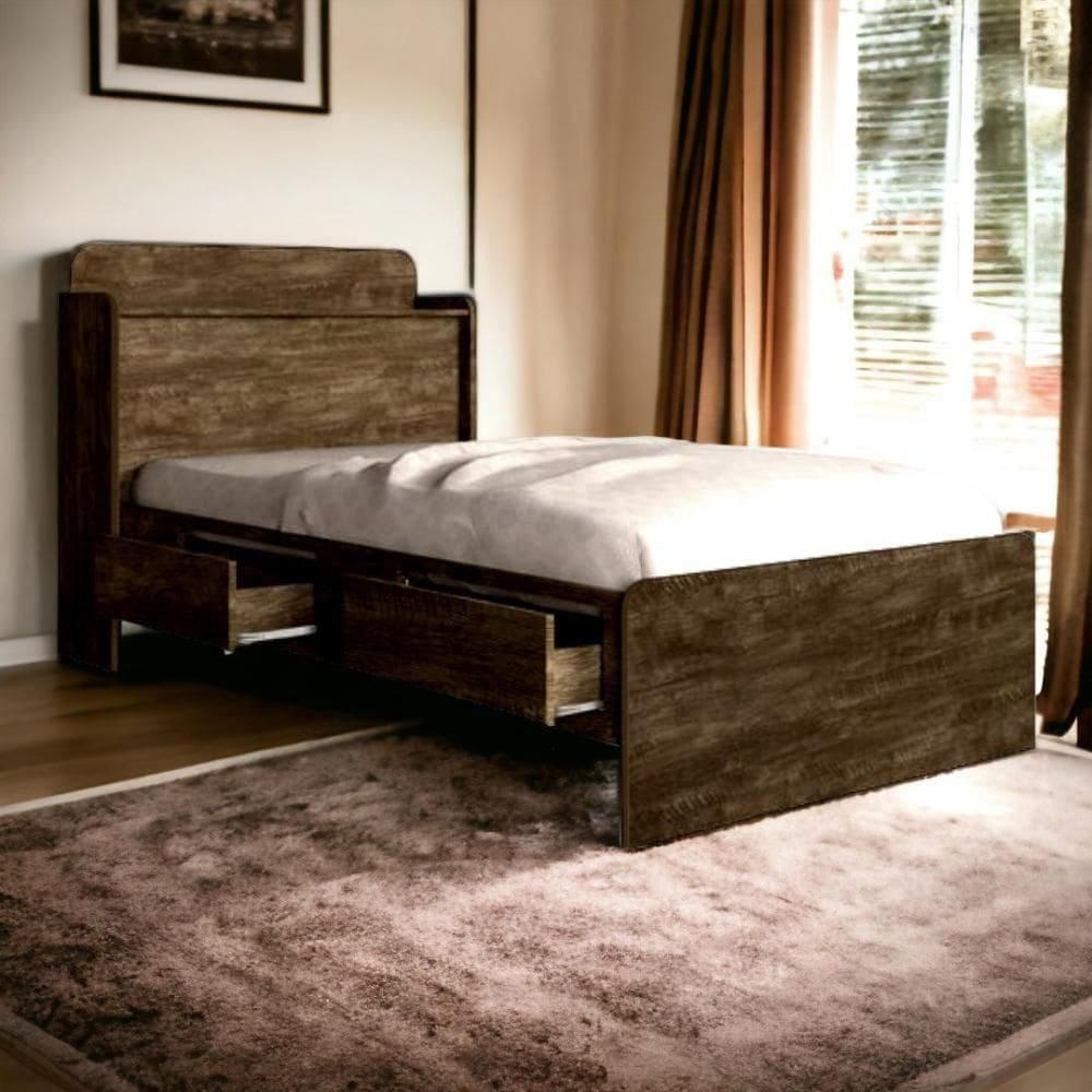 Cama Tamires Baú Castanho