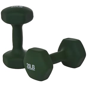 Haltere Amazon Basics revestido com neoprene 9,07 kg (20 lb) x2 escuros