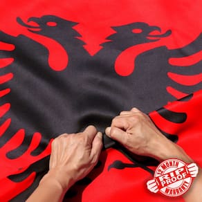 Bandeira Anley à prova de rasgos, dupla face, 3 camadas, Albânia, 90x150cm