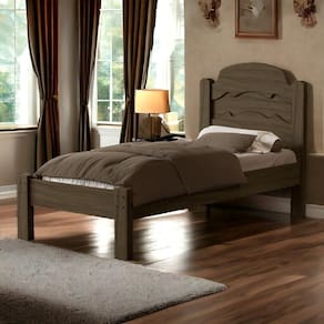 Cama íris Solteiro Castanho Com Colchão Cambel