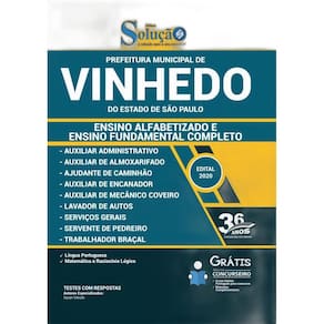 Apostila Vinhedo Sp - Ensino Alfabetizado E Fundamental