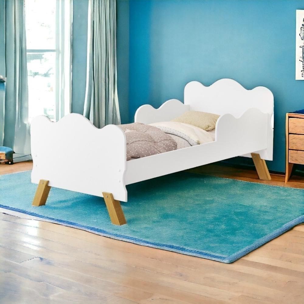 Cama Infantil Angel Branco Com Colchão Cambel