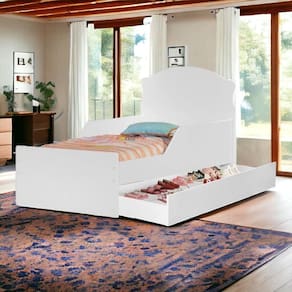 Cama Infantil Lívia Branca Com Auxiliar Cambel