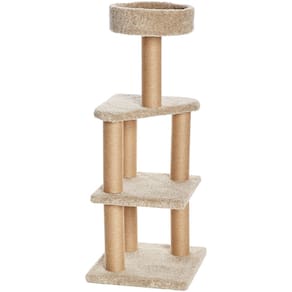 Torre de atividades para escalar árvores para gatos com arranhões bege
