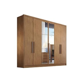 Guarda Roupa Casal 6 Portas E 6 Gavetas C- Espelho Rizon-linea Cumaru
