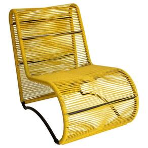 Poltrona Para área Externa Portugal Em Alumínio E Cordão Amarelo