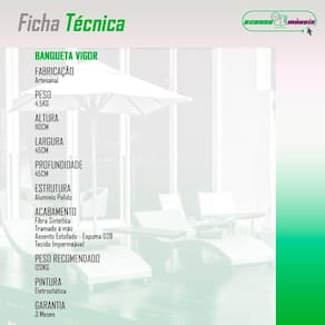 Banqueta Vigor Alta Em Alumínio E Fibra Sintética Tabaco/cinza