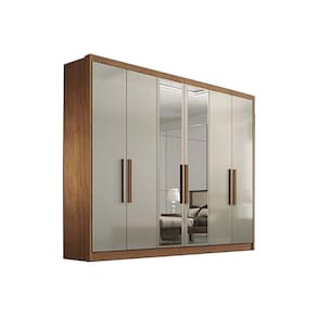 Guarda Roupa Casal 6 Portas E 6 Gavetas C- Espelho Rizon-linea Cumaru-fendi
