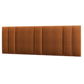 Cabeceira Estofada Iluminação Led Stella Cama King Size 200 Cm Buclé Terracota