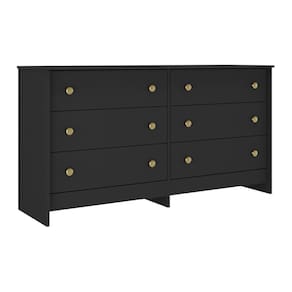 Cômoda 136cm Com 6 Gavetas  Multimóveis Preto