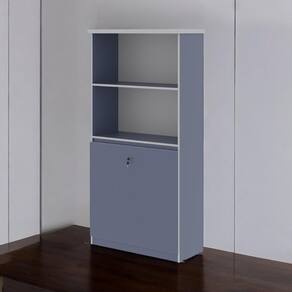 Armário Estante Com Prateleiras Doubler Azul