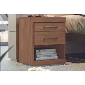 Mesa Cabeceira Casal Havana Com 2 Gavetas Jatoba Santos Andirá