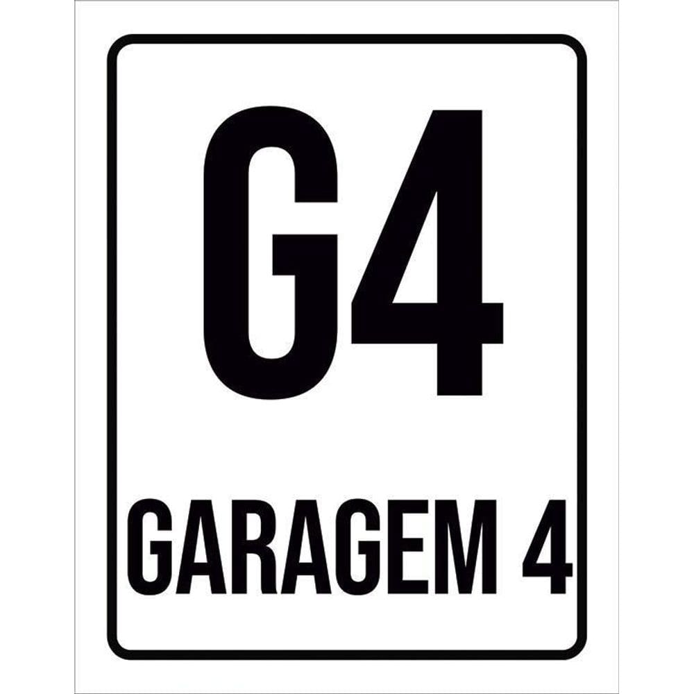 Kit 3 Placas Sinalização Ambiente Indicativo G4 Garagem 4