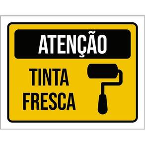 Kit 3 Placas Atenção Tinta Fresca