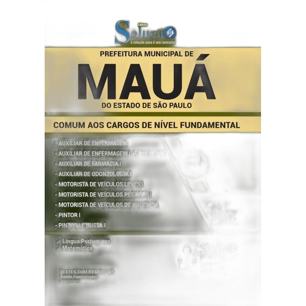 Apostila Mauá SP - Comum aos Cargos de Nível Fundamental
